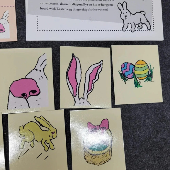 π΄3/$15π΄ Cute Vintage Easter Bingo Game Kids Fun Play Time - Picture 13 of 16